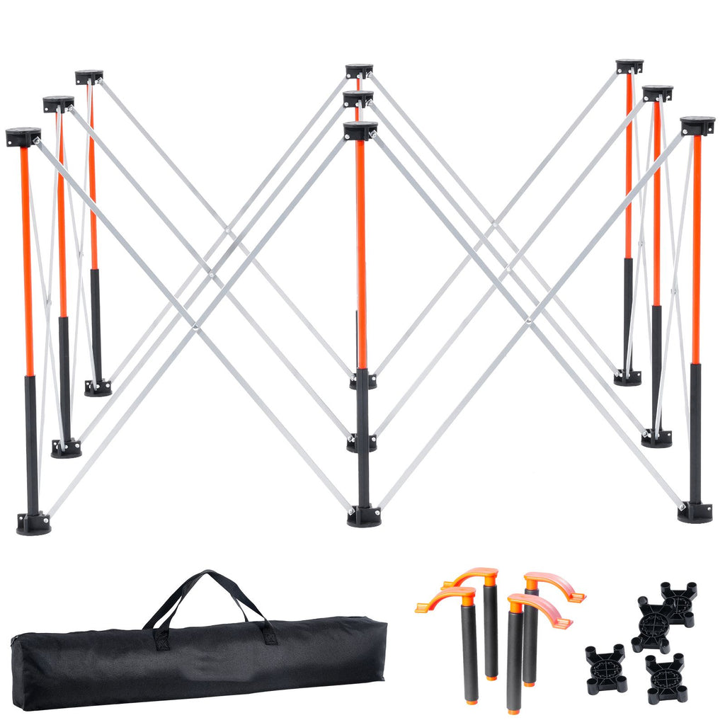 Portable Folding Workstand, 4.16 x 2.18 ft Collapsible Workbench, 2500 lbs Weight Capacity, No Assembly Foldable Work Stand with Storage Bag, Table Top NOT Included, for Garage Workshop Outdoor