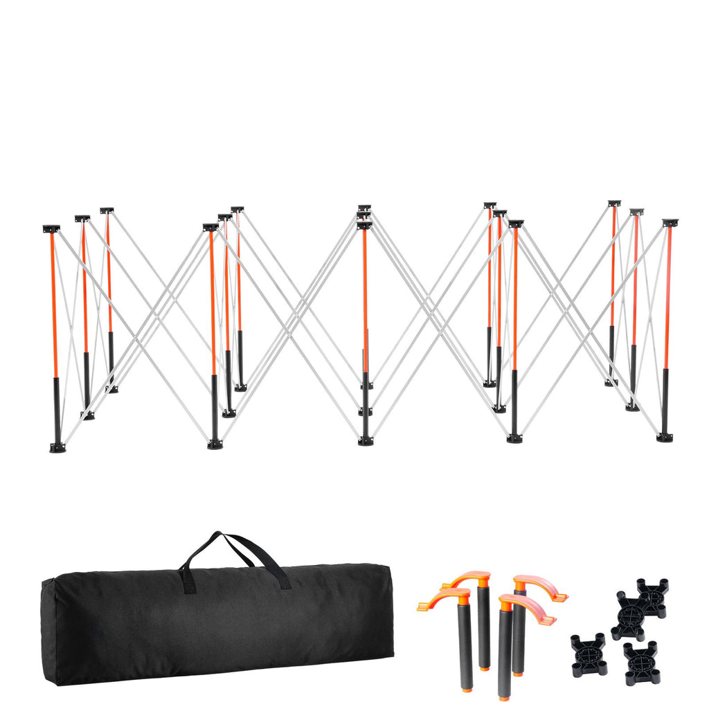 Portable Folding Workstand, 8.05 x 4.13 ft Collapsible Workbench, 6000 lbs Weight Capacity, No Assembly Foldable Work Stand with Storage Bag, Table Top NOT Included, for Garage Workshop Outdoor