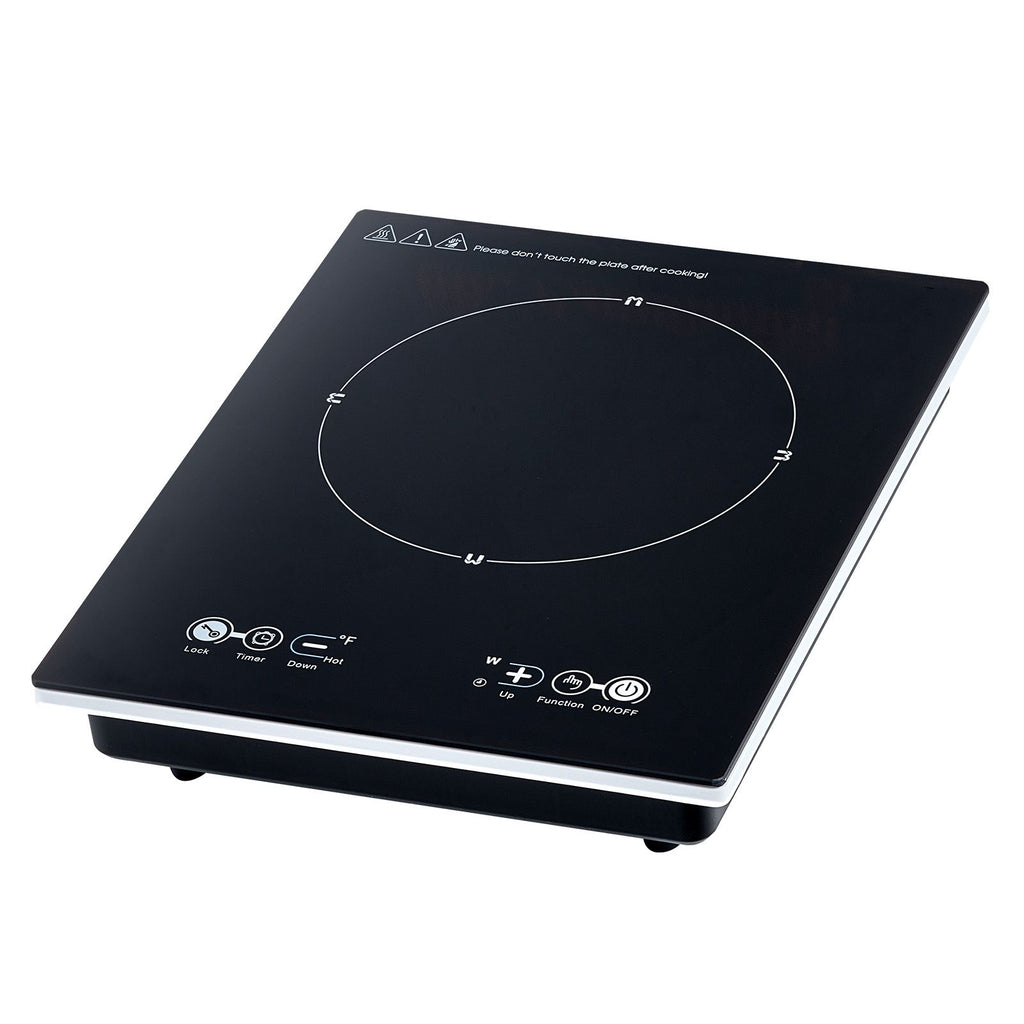 Portable Induction Cooktop, 1800W Electric Induction Burner with 9 Temperature Settings, Countertop Induction Hot Plate with 3H Timer, Child Lock, Easy to Clean, for Home Kitchen Cooking