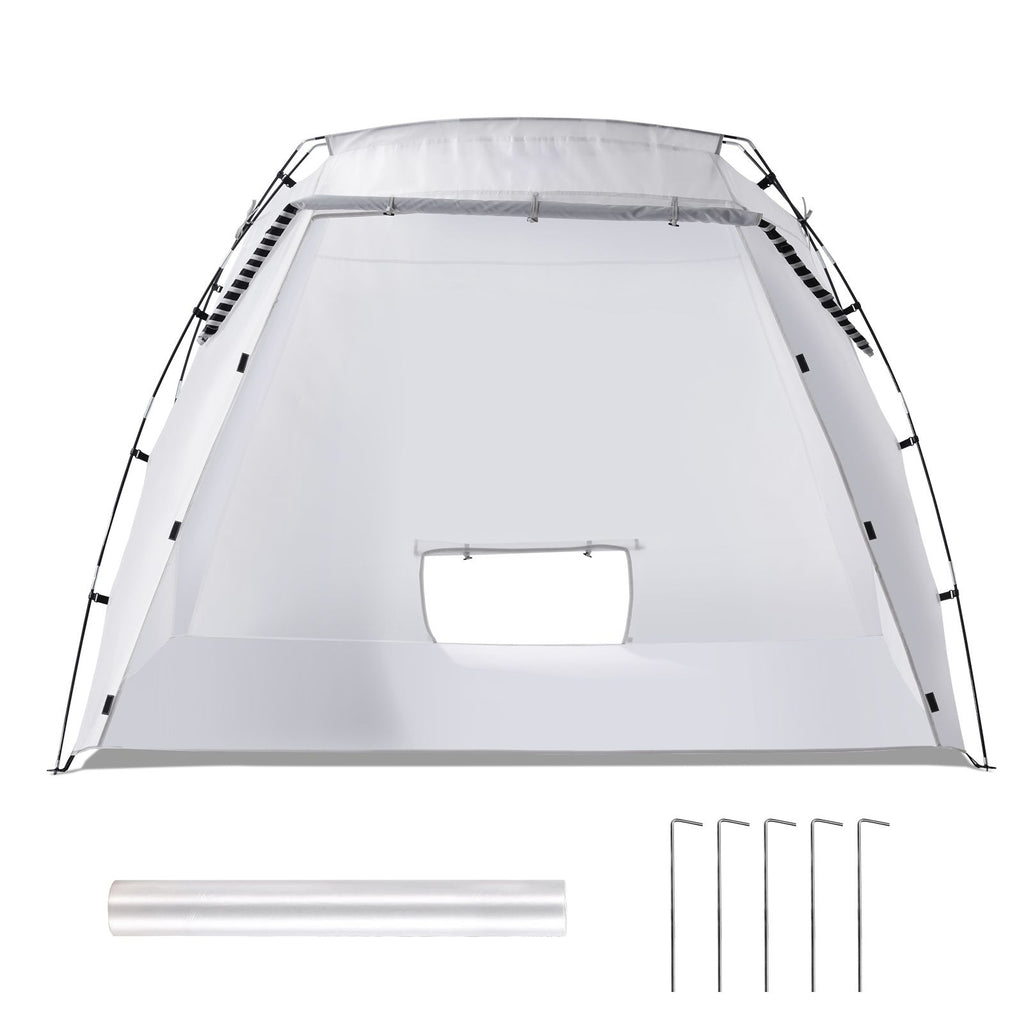 Portable Paint Booth, Larger Spray Paint Tent with Built-in Floor & Mesh Screen, Painting Tent Station for Furniture DIY Hobby Tool, 7.5x5.2x5.2ft Spray Paint Shelter