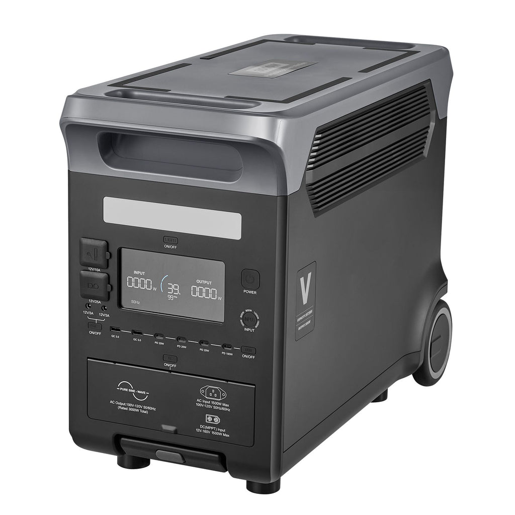 Portable Power Station, 3000W Solar Generator Power Station, 3072Wh LiFePO4 Battery Backup with 15 Output Ports for for Home Emergency, Outdoor Camping, RV Travel (Solar Panel NOT Included)