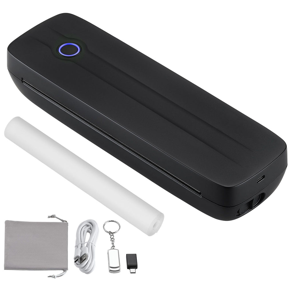Portable Thermal Printer - 2600mAh Battery, 300 DPI, Bluetooth Inkless Mobile Printer for A4, A5 & 8.5" x 11" Thermal Paper, Compatible with iOS, Android & Laptop, for Travel, Office & Home Use