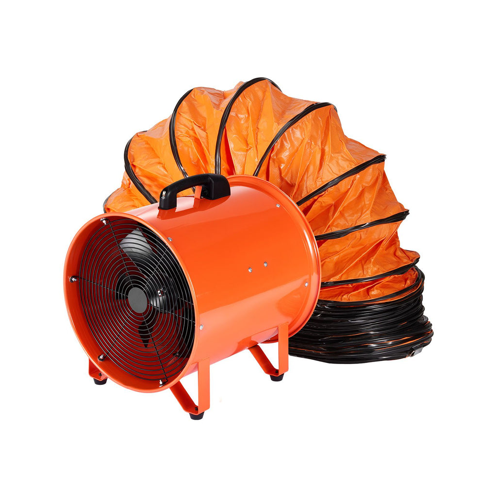 Portable Ventilator, 16 inch Heavy Duty Cylinder Fan with 16.4ft Duct Hose, 1350W Strong Shop Exhaust Blower 5175CFM, Industrial Utility Blower for Sucking Dust, Smoke, Smoke Home/Workplace