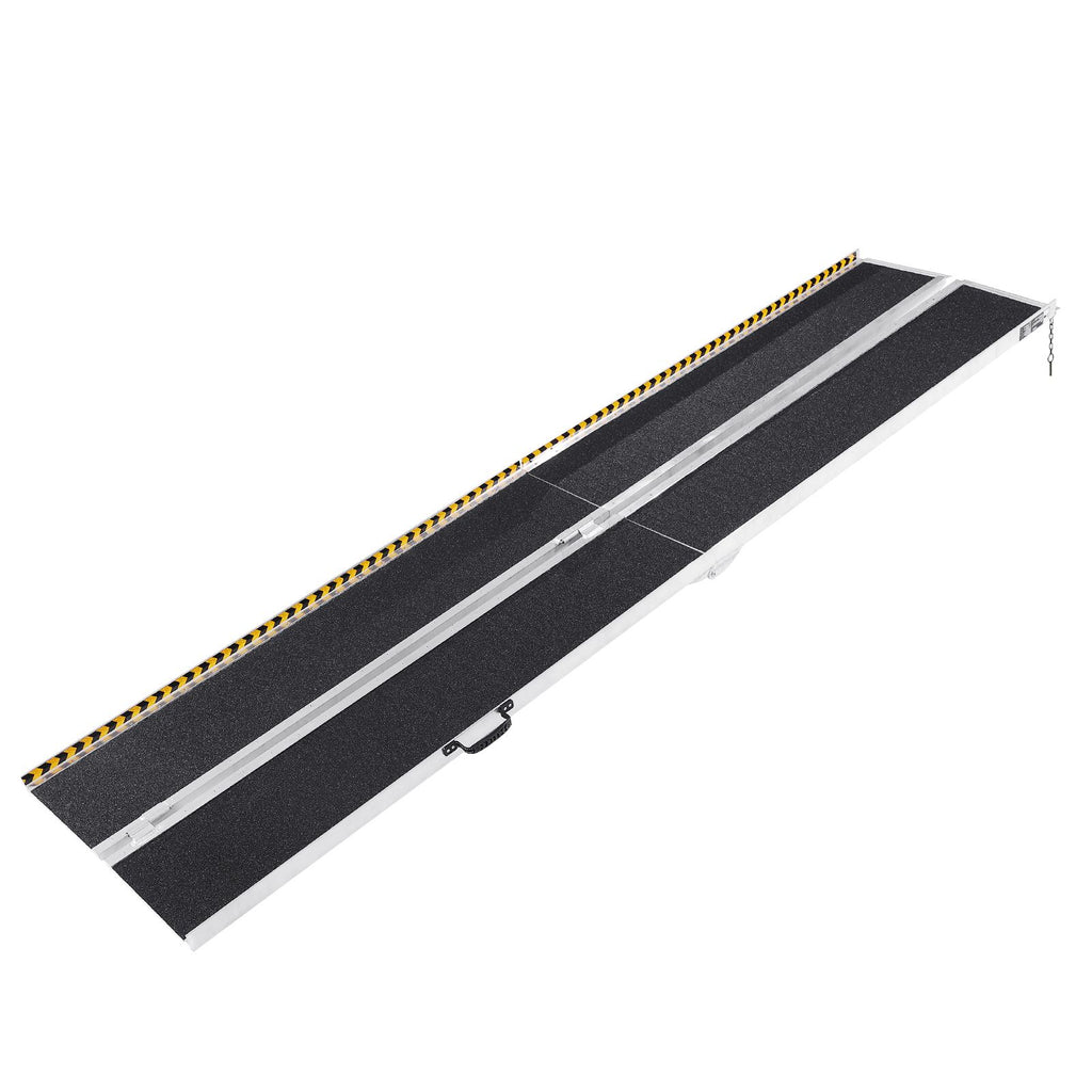 Portable Wheelchair Ramp, 10 ft 800 lbs Capacity, Non-Slip Aluminum Folding Threshold Ramp, Foldable Mobility Scooter Ramp Wheel Chair Ramp, Handicap Ramp for Home Steps, Stairs, Doorways, Curbs