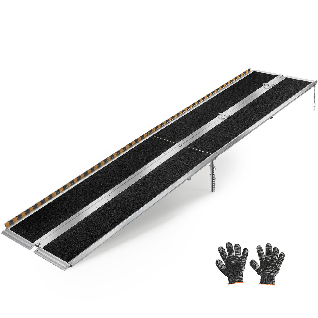 Portable Wheelchair Ramp, 10FT, Non-Slip Aluminum Folding Handicap Ramp for Wheelchair, 800 lbs Capacity, Door Threshold Ramps for Home Steps, Stairs, Entry, Threshold, Doorways, Scooter, Curbs