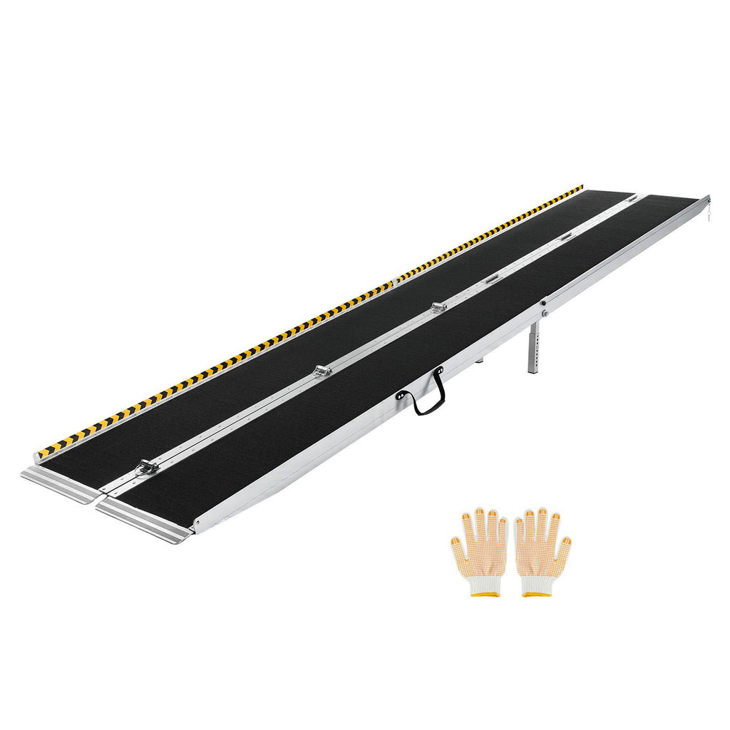 Portable Wheelchair Ramp, 12FT, Non-Slip Aluminum Folding Handicap Ramp for Wheelchair, 800 lbs Capacity, Door Threshold Ramps for Home Steps, Stairs, Entry, Threshold, Doorways, Scooter, Curbs