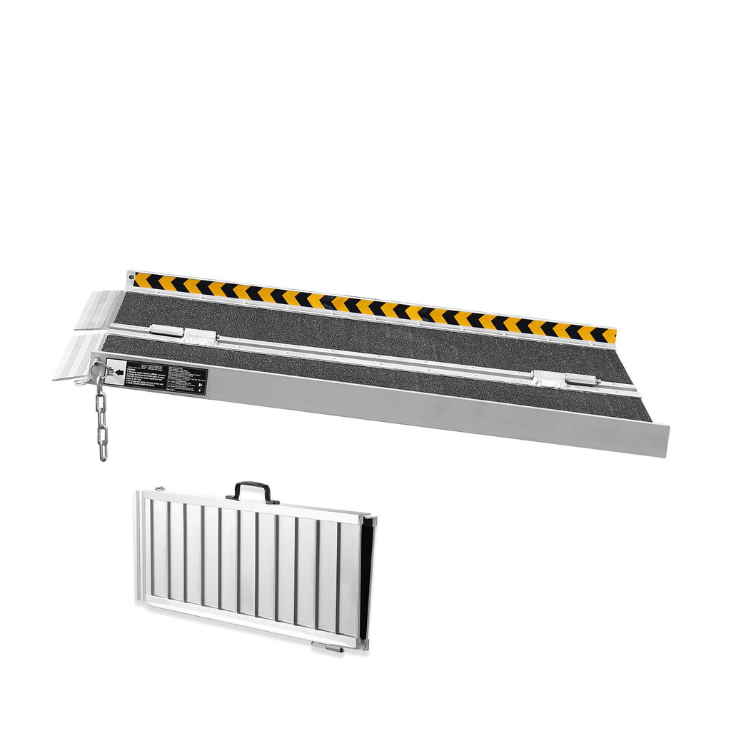 Portable Wheelchair Ramp, 2 ft 800 lbs Capacity, Non-Slip Aluminum Folding Threshold Ramp, Foldable Mobility Scooter Ramp Wheel Chair Ramp, Handicap Ramp for Home Steps, Stairs, Doorways, Curbs