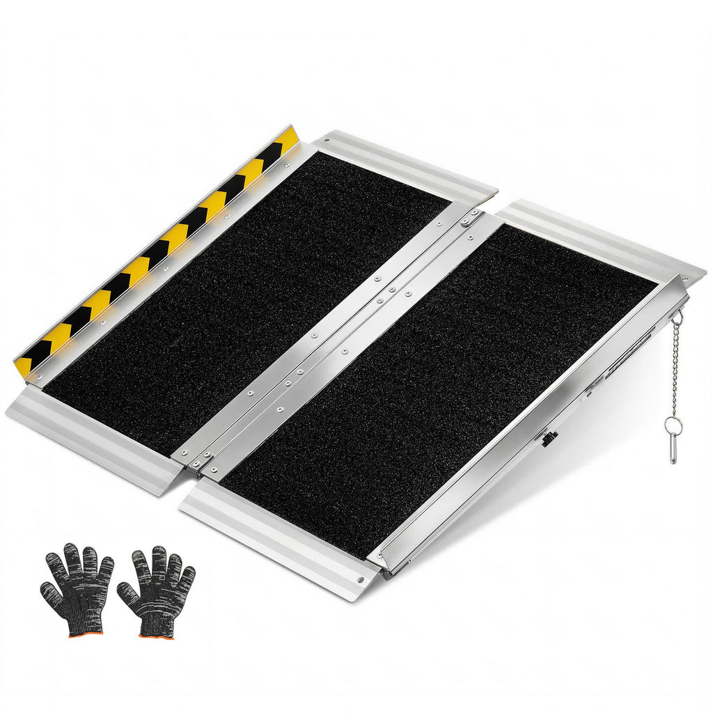 Portable Wheelchair Ramp, 2FT, Non-Slip Aluminum Folding Handicap Ramp for Wheelchair, 800 lbs Capacity, Door Threshold Ramps for Home Steps, Stairs, Entry, Threshold, Doorways, Scooter, Curbs