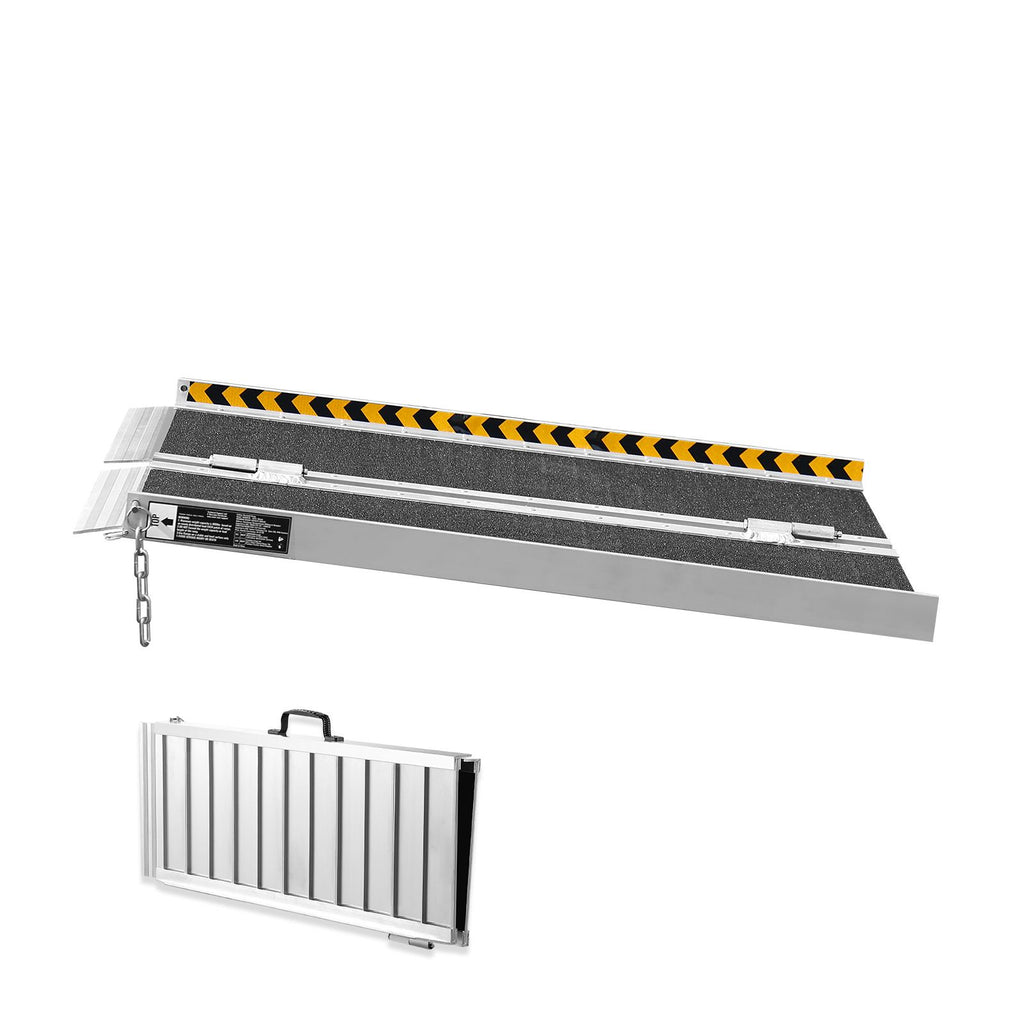 Portable Wheelchair Ramp, 3 ft 800 lbs Capacity, Non-Slip Aluminum Folding Threshold Ramp, Foldable Mobility Scooter Ramp Wheel Chair Ramp, Handicap Ramp for Home Steps, Stairs, Doorways, Curbs