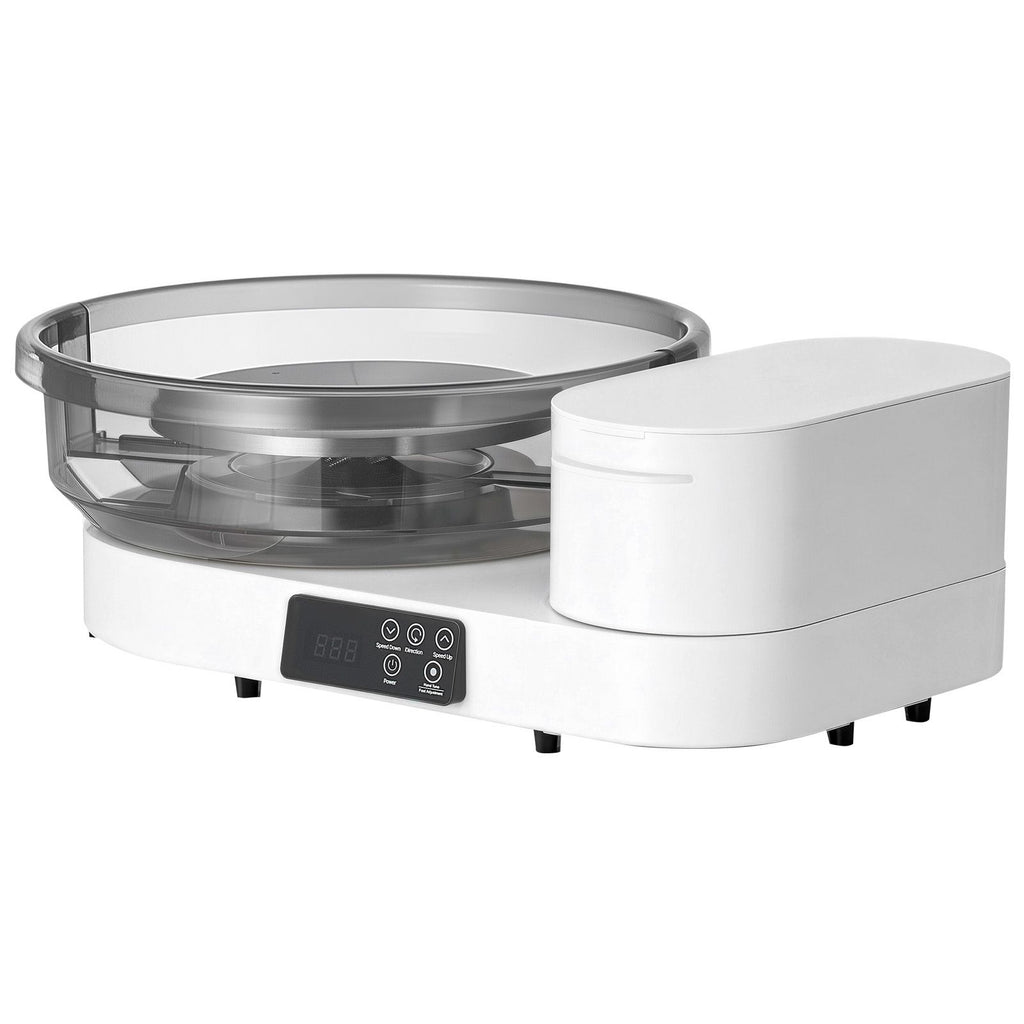 Pottery Wheel for Adults, 14" and 11" Turntables, 450W Electric Table Top Pottery Wheel with Foot Pedal, 30-300 RPM Adjustable Speed, Aluminum Body, for Beginners, DIY Clay Art Craft, White