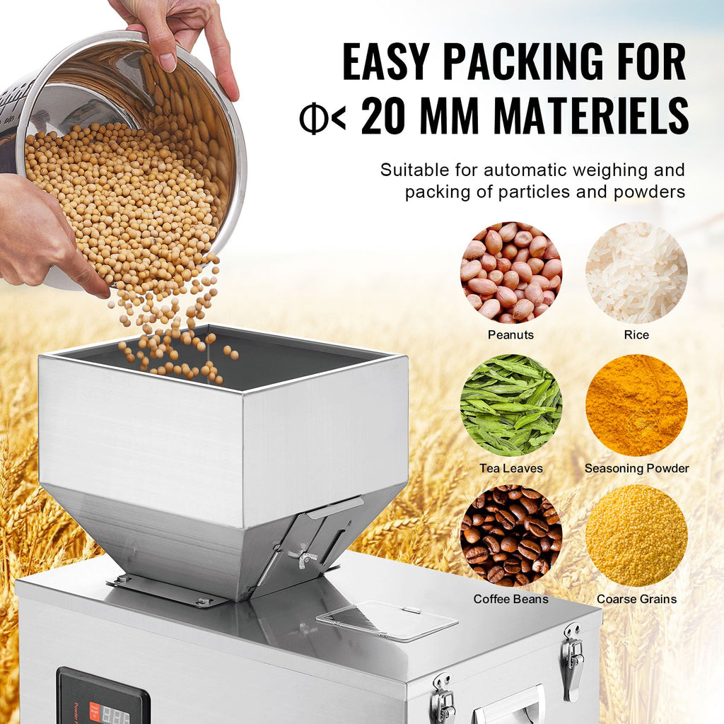 Powder Filling Machine, 0.022-1.1lbs/10-500g, Automatic Intelligent Particle Weighing Filling Machine, Bottle Bag Powder Filler Particle Dispenser for Tea Seeds Grains Powder Flour Beans Glitter image 2