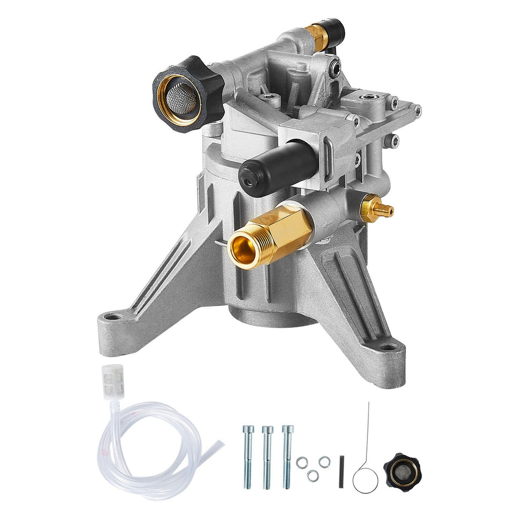 Pressure Washer Pump, 7/8" Shaft Vertical, 2400 PSI, 2.5 GPM, Replacement Power Washer Pumps Kit with Hardware and Siphon Tube, Compatible with RYOBI, Honda, PowerStroke, Briggs and Stratton