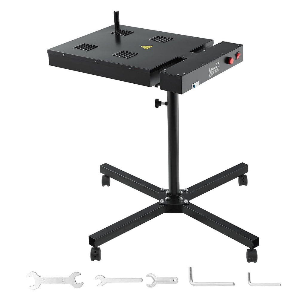 Pro Flash Dryer 18x25 inch, Upgrade 2000W Electrical Control Box Flash Dryer for Screen Printing Machine with Height Adjustable Stand, 360° Rotation, X-Shaped Base, Steel T-Shirt Curing Machine