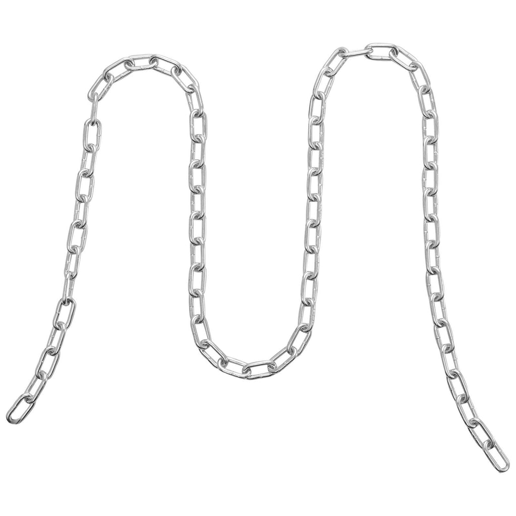 Proof Coil Chain, 3/16" x 10', 1100 lbs Safe Working Load, Zinc Plated Proof Tested Coil Chain with Two Quick Links, Galvanized Carbon Steel Link Chain for Towing, Hanging, Camping, Pet Towing