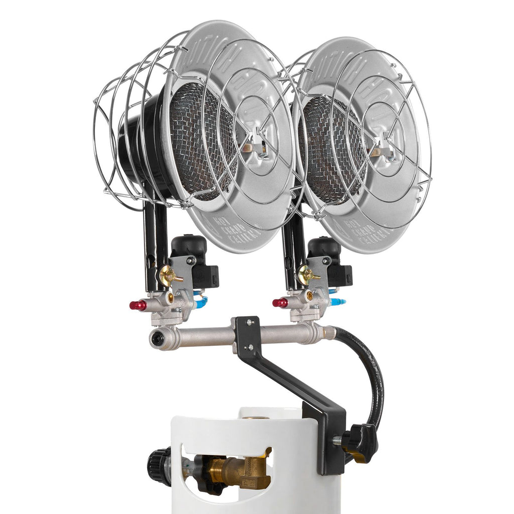 Propane Tank Top Heater, 30000 BTU Rapid Heating 180-Degree Infrared Radiant Tank Top Gas Heater, 3 Heat Settings for Ice Fishing/ Hunting/Outdoor Work, Single Burner Square