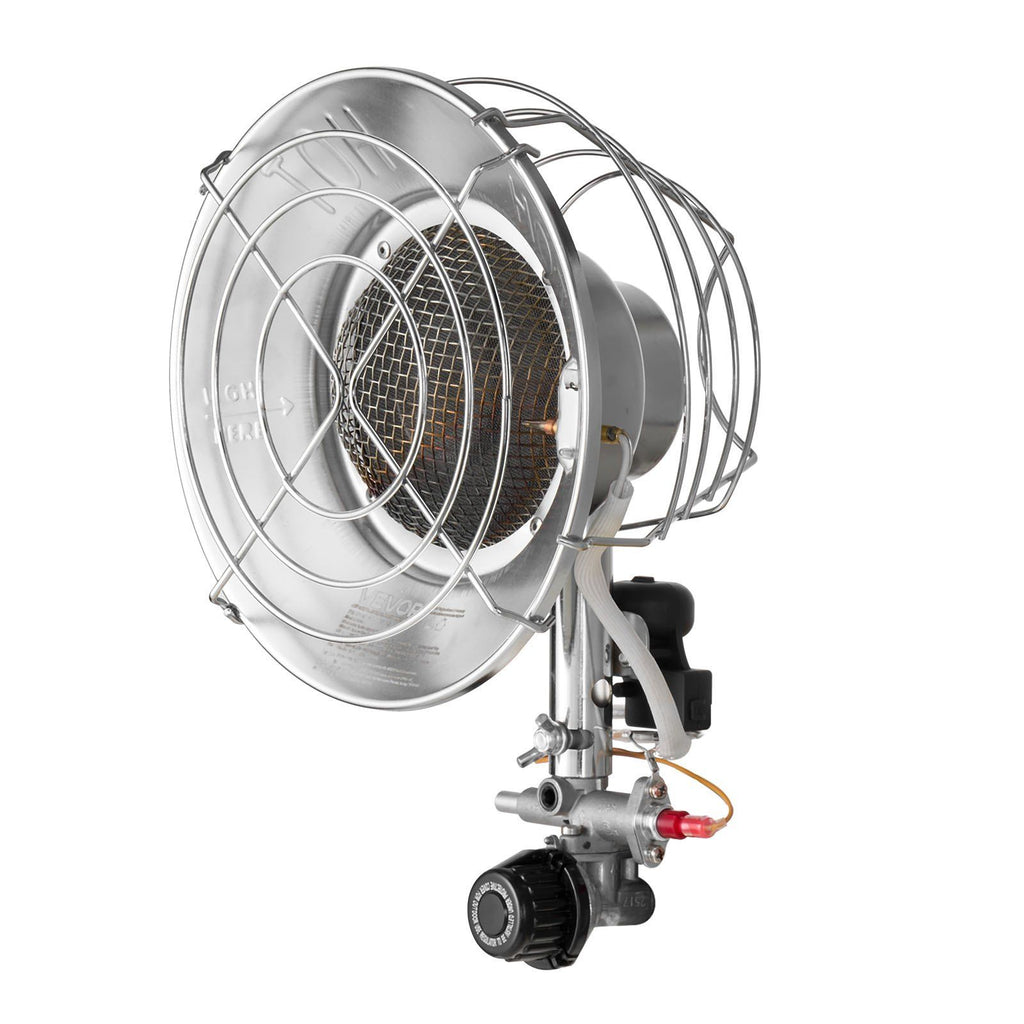 Propane Tank Top Heater with Portable Trolley, 15000 BTU Rapid Heating 180-Degree Infrared Radiant Tank Top Gas Heater for 20-40lb Propane Tanks, for Ice Fishing/ Hunting/Outdoor Single Burner