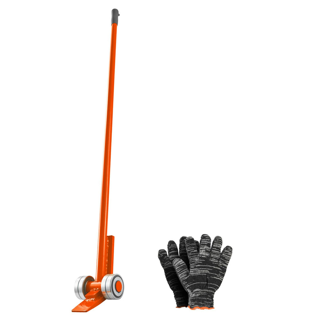 Prylever Bar, 6600 lbs Weight Capacity, 56 Inch Carbon Steel Handle Lever Dolly, Pry Lever Bar with Wheels for Large Pallets, Heavy Items, Concrete Blocks, Heavy Duty Equipment Handling, 2 Pack
