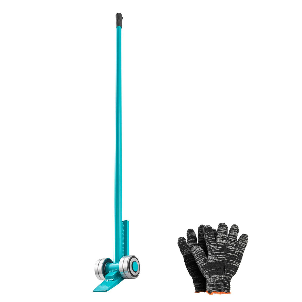 Prylever Bar, 8818 lbs Weight Capacity, 56.5 Inch Carbon Steel Handle Lever Dolly, Pry Lever Bar with Wheels for Large Pallets, Heavy Items, Concrete Blocks, Heavy Duty Equipment Handling