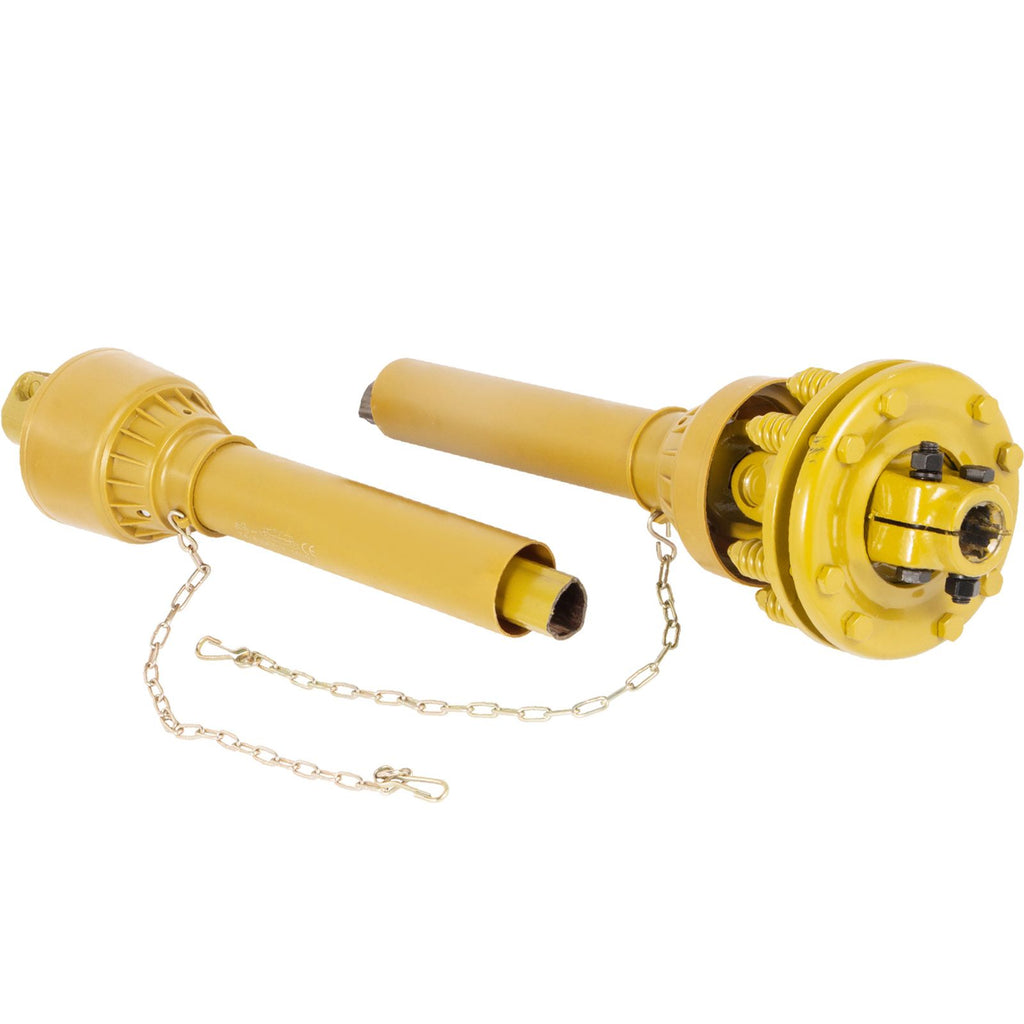 PTO Shaft, 1-3/8\" PTO Drive Shaft, 6 Spline Both Ends PTO Driveline Shaft, Series 4 Tractor PTO Shaft, 31.5\"-41\" Brush Hog PTO Shaft, Yellow PTO Shaft with Slip Clutch for Bush Hog/Finish Mow