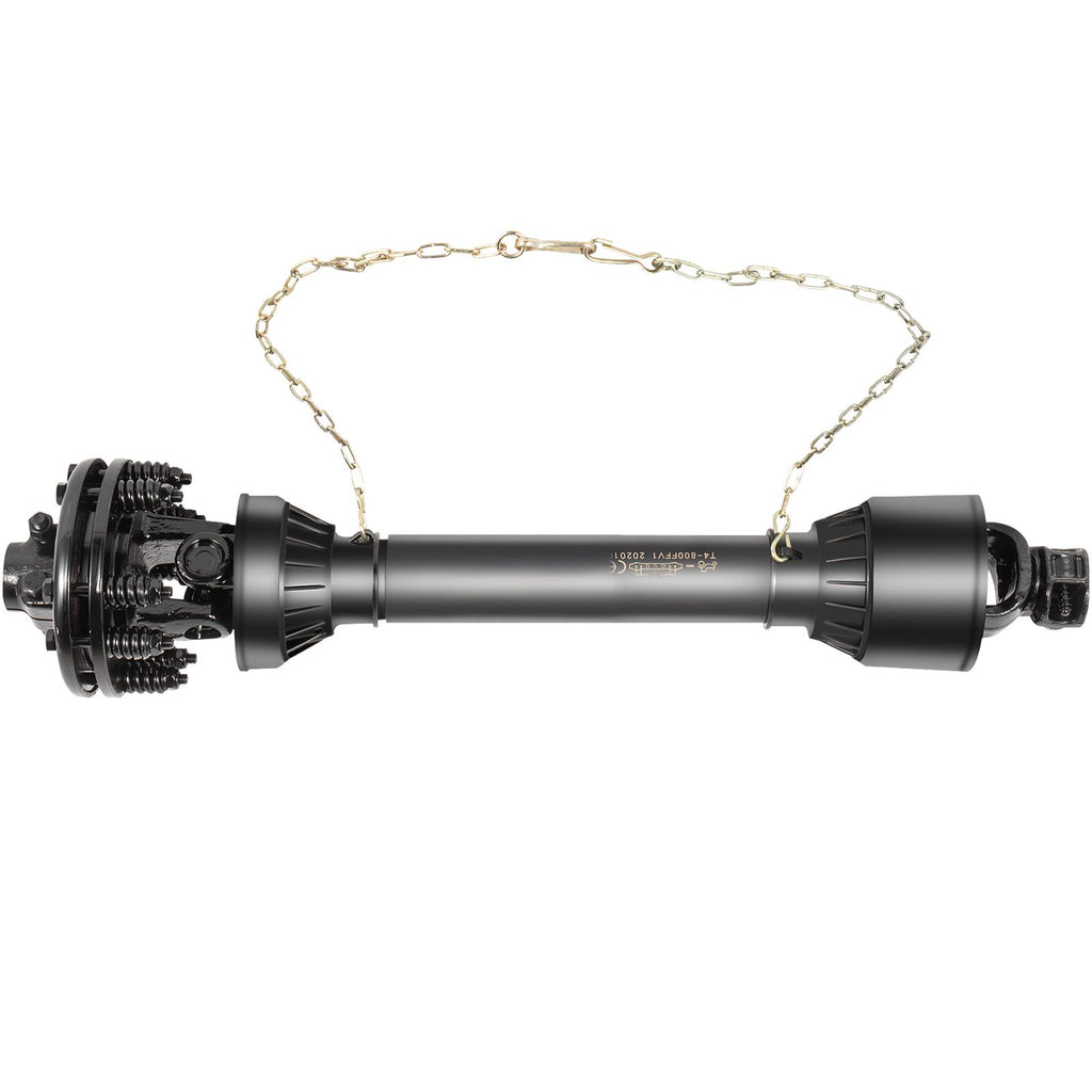 PTO Shaft, 1-3/8' PTO Drive Shaft, 6 Spline Both Ends PTO Driveline Shaft, Series 6 Tractor PTO Shaft, 47'-67' Brush Hog PTO Shaft, Black PTO Shaft with Slip Clutch for Bush Hog/Finish Mower