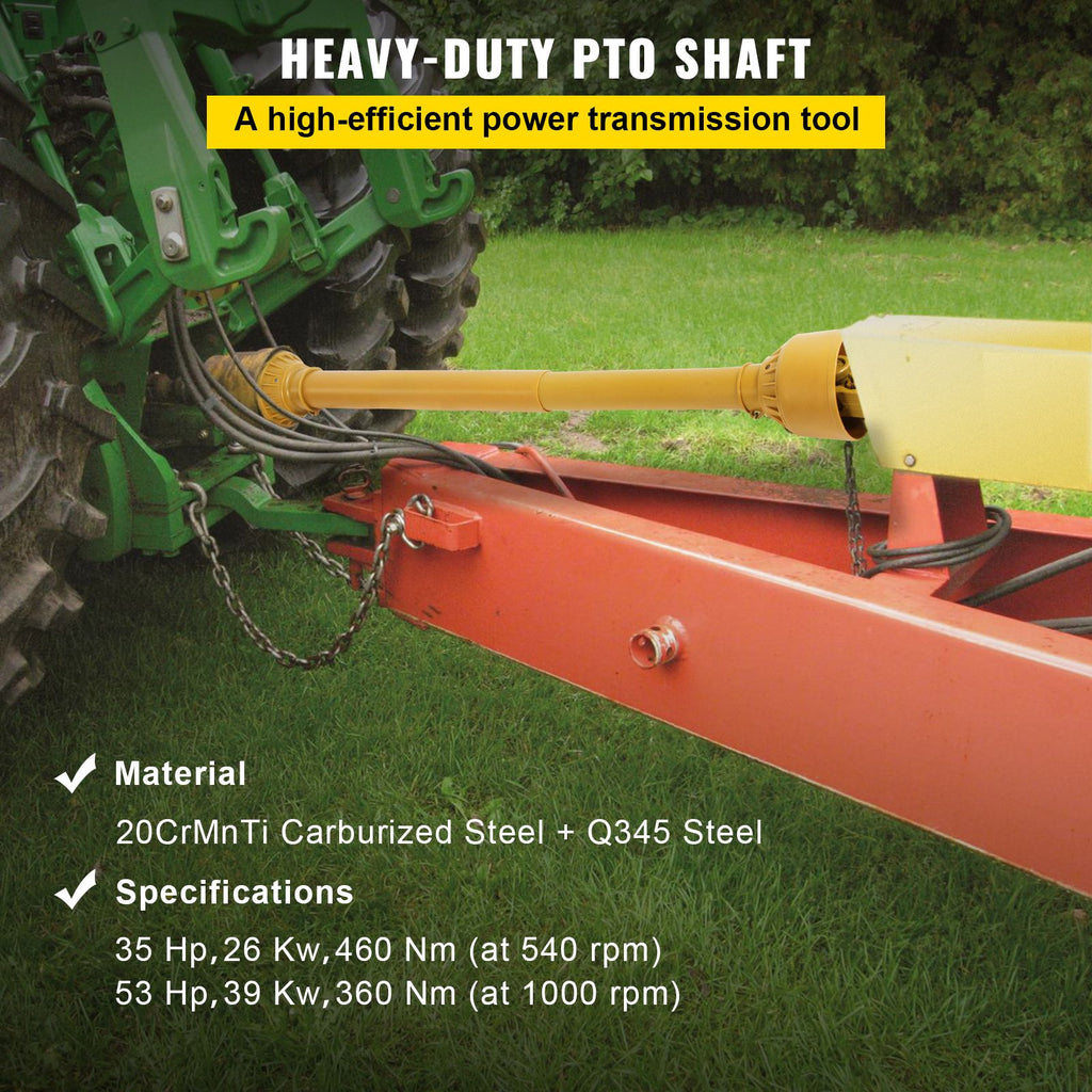 PTO Shaft, 1-3/8' PTO Drive Shaft, 6 Spline Tractor and Implement Ends PTO Driveline Shaft, Series 4 Tractor PTO Shaft, 39'-55' Brush Hog PTO Shaft, PTO Shaft for Bush Hog/Finish Mower image 2