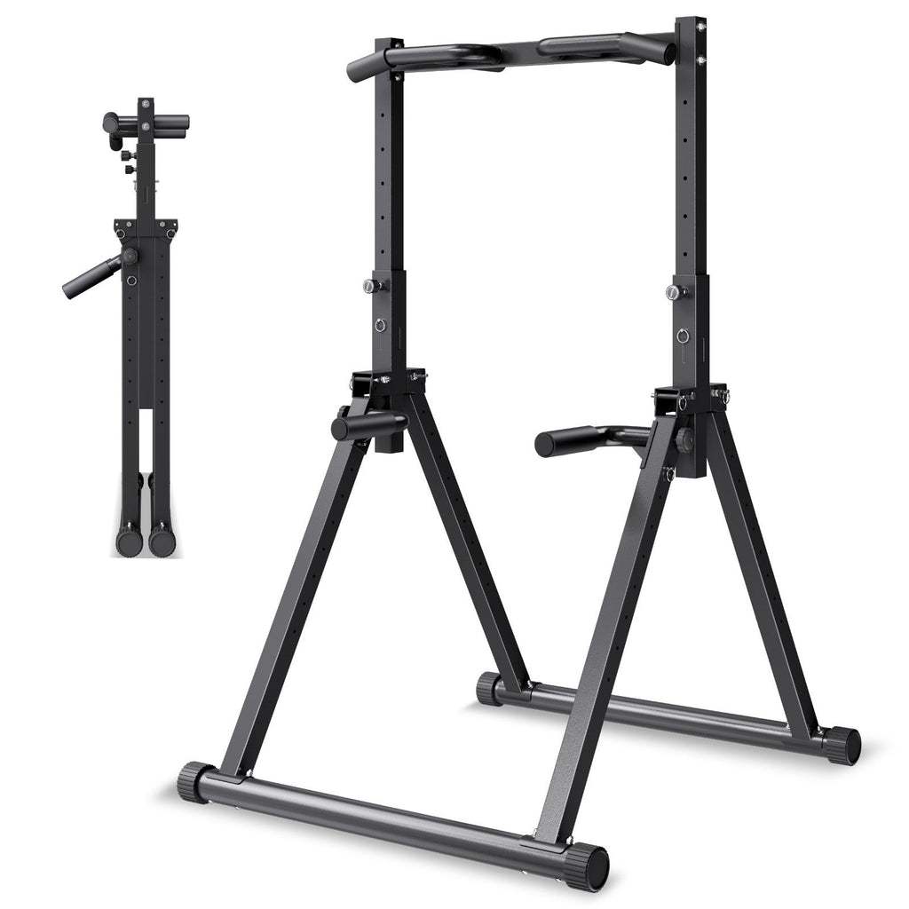 Pull Up Bar, 330LBS Capacity Portable Pullup Bar Station, Pullup Bars Free Standing with Triangular Structure & Heavy-Duty Steel Tube, 9 Level Height Adjustment Gravity Fitness for Arms, Back