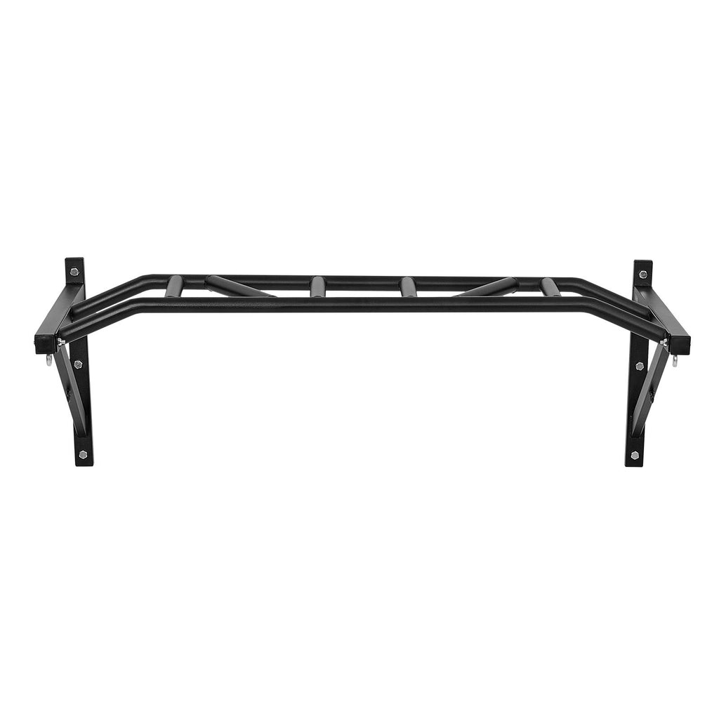 Pull Up Bar, Multi-Grip Wall Mounted Pull Ups, 50 in Width Multifunctional Chin Up Training Station, Heavy Duty Steel Upper Body Workout Bars with Hangers, 440 lbs Weight Capacity, for Home Gym