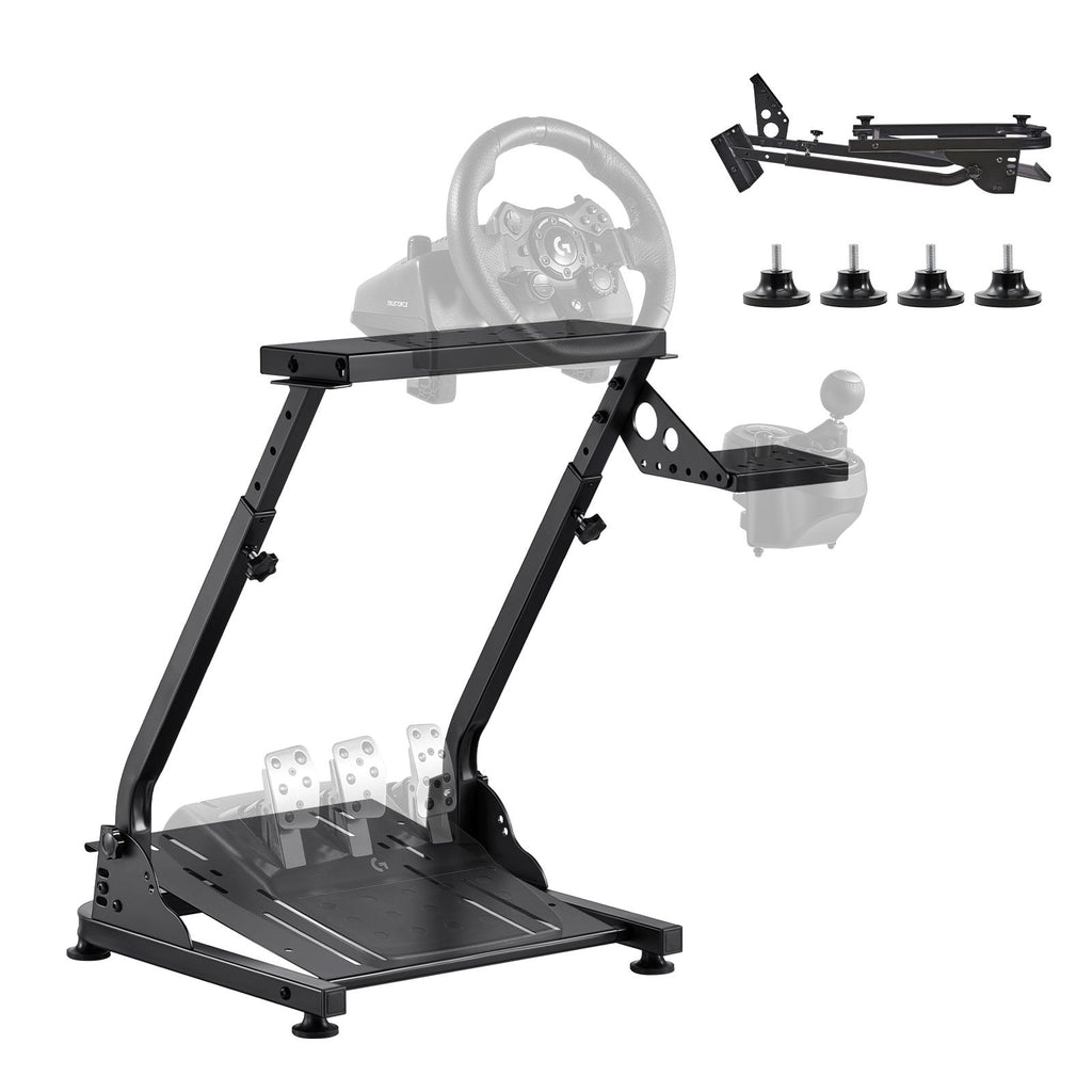 Racing Wheel Stand, Adjustable & Foldable Simulator Stand for Logitech G29 G27 G920 G923, Thrustmaster T300RS T300GT T248 TS-PC TSXW Gaming Cockpit,Pedals Simulator NOT Included