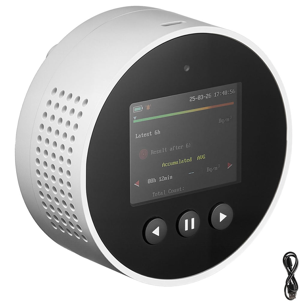 Radon Air Quality Meter Detector for Home 3.3Bq/m³ to 37kBq/m³ Battery Powered