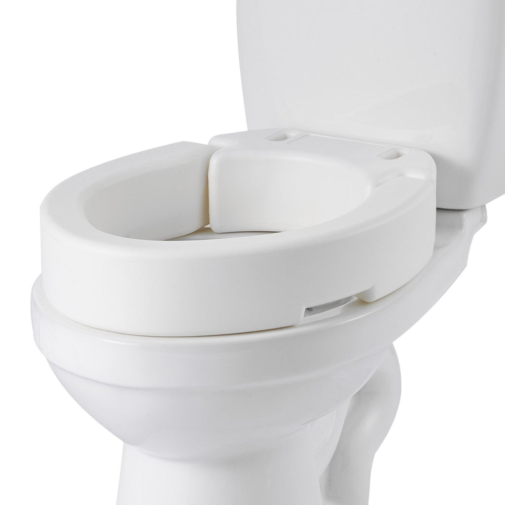 Raised Toilet Seat, 300 lbs Load Capacity, 3.5-Inch Lift Height, Commode Elevated Toilet Seat Riser with Enlarged Opening for Seniors, Elderly, Handicap, Disabled, Adults, Fits Elongated Bowl