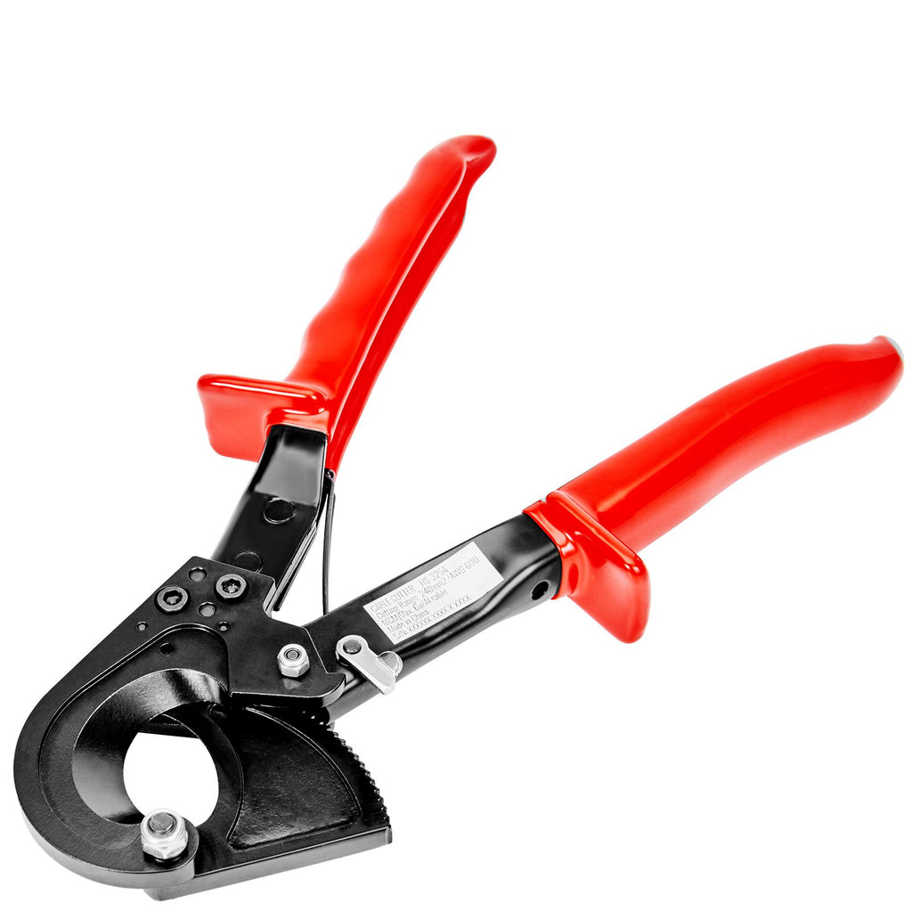 Ratcheting Cable Cutter, 10" Wire Cutter Heavy Duty with Gloves, Strong Silicon-Manganese Spring Steel Blade-for Cutting Up to 240 mm² /473 MCM Electrical Wire