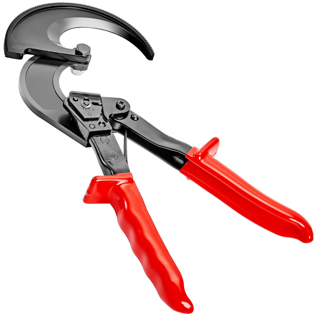 Ratcheting Cable Cutter, 11" Wire Cutter Heavy Duty with Gloves, Strong Silicon-Manganese Spring Steel Blade-for Cutting Up to 400 mm² / 780 MCM Electrical Wire