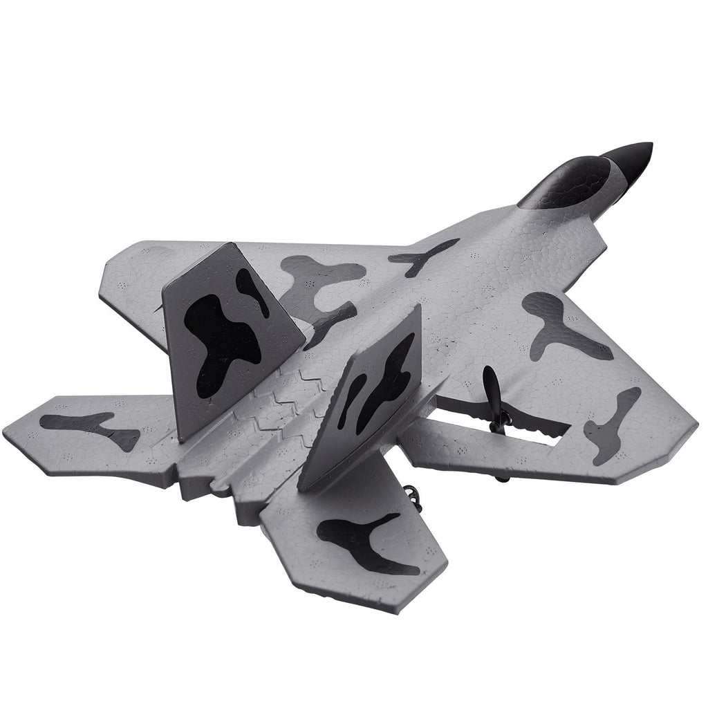 RC Plane, 2.4GHZ 2 Channel Remote Control Airplane with 6-Axis Gyro Stabilizer, Ready to Fly Fighter Aircraft Plane Toy with 2 Batteries, Easy to Fly RC Glider for Adults Kids Beginners Boys
