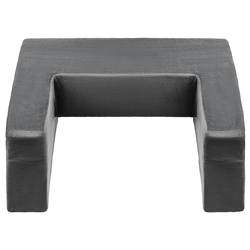 Reading Pillow, Lap Desk Pillow with Washable Cloth, Large Bed Pillow with 2 Pockets and Cup Holder, Memory Foam Bed Rest for Reading, Gaming, Resting, Working, Grey
