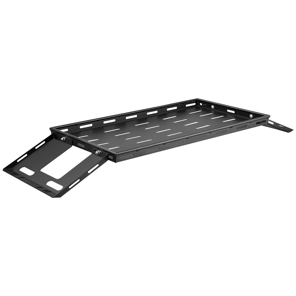 Rear Trunk Cargo Rack, for 2007-2024 Jeep Wrangler JK, 300 lbs Capacity, Carbon Steel Basket Tray Interior Storage Luggage Carrier with Net, Shelf Stand Organizer for Camping Trip Gear, Black