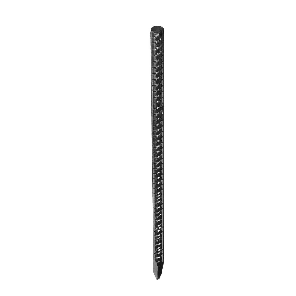 Rebar Stakes, 16-Inch, Heavy-Duty 0.45 in Diameter, Straight Galvanized Steel Ground Anchors with Chisel Point End & Rust-Resistant Coating, for Gardening Support, Fence, Camping Tents (16-Pack)