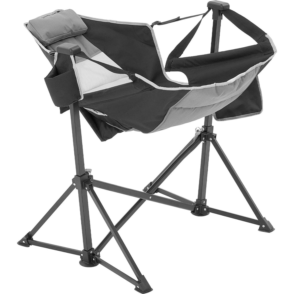 Reclining Camping Chair, 300 lbs Load Camping Hammock Chair, Rocking Lounge Folding Chair with Cup Holder Storage Bag Headrest & Adjustable Backrest, for Camping and Other Outdoor Activities