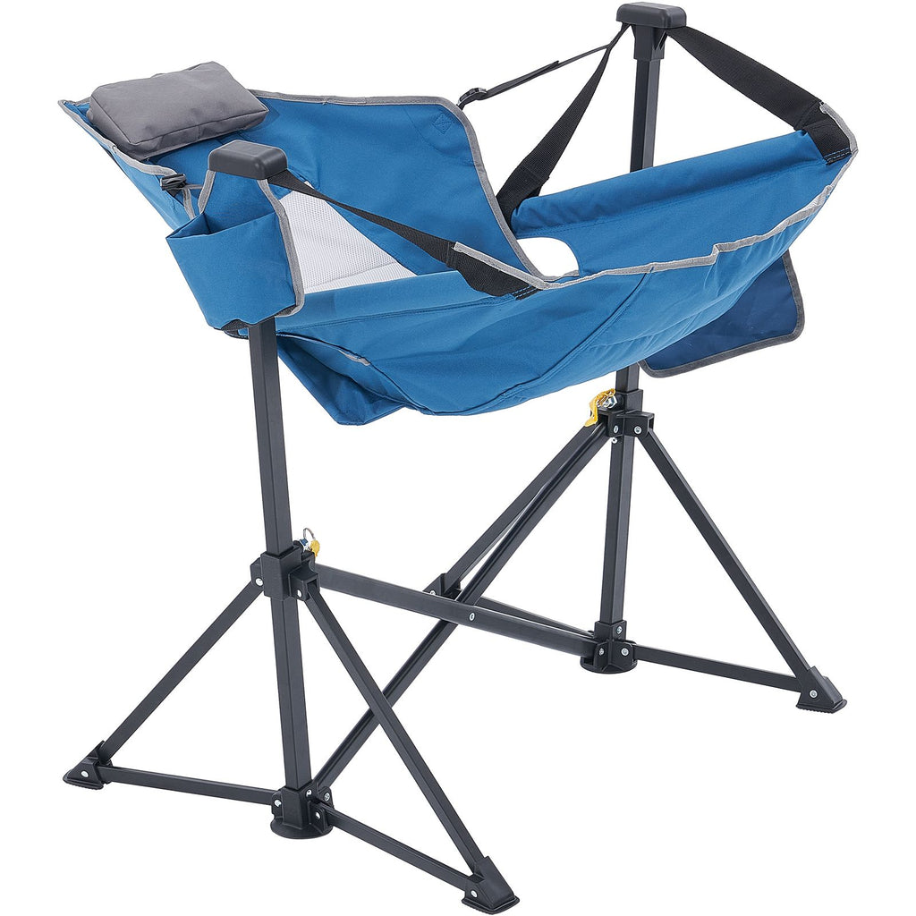 Reclining Camping Chair, 300 lbs Load Camping Hammock Chair, Rocking Lounge Folding Chair with Cup Holder Storage Bag Headrest & Adjustable Backrest, for Camping and Other Outdoor Activities
