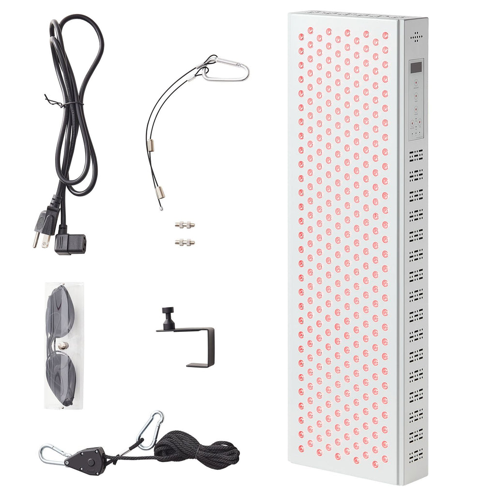 Red Light Therapy for Whole Body, 300 Dual-Chip LEDS, 10Hz/40Hz Pulse, 3 Timing Setting, Red 660nm & Near Infrared 850nm Light Therapy Panel for Pain Relief, Wound Healing, Skin Health, 300W