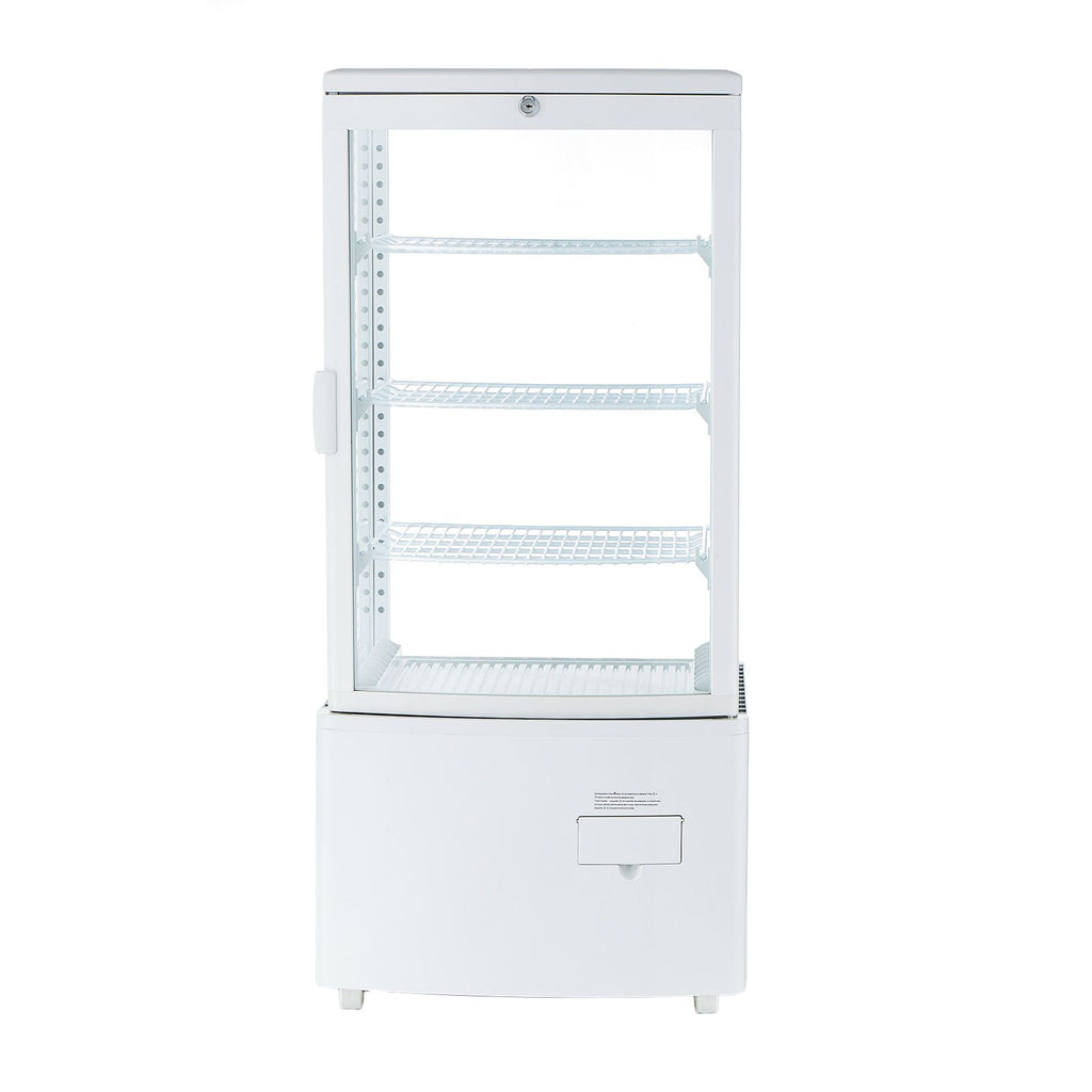 Refrigerated Display Case, 3 Cu.Ft./85L Countertop Pastry Display Case, 3-Tier Commercial Cake Refrigerator with LED Lighting, TURBO Cooling, Frost-Free Air-Cooling, for Bakery, Dessert Shop