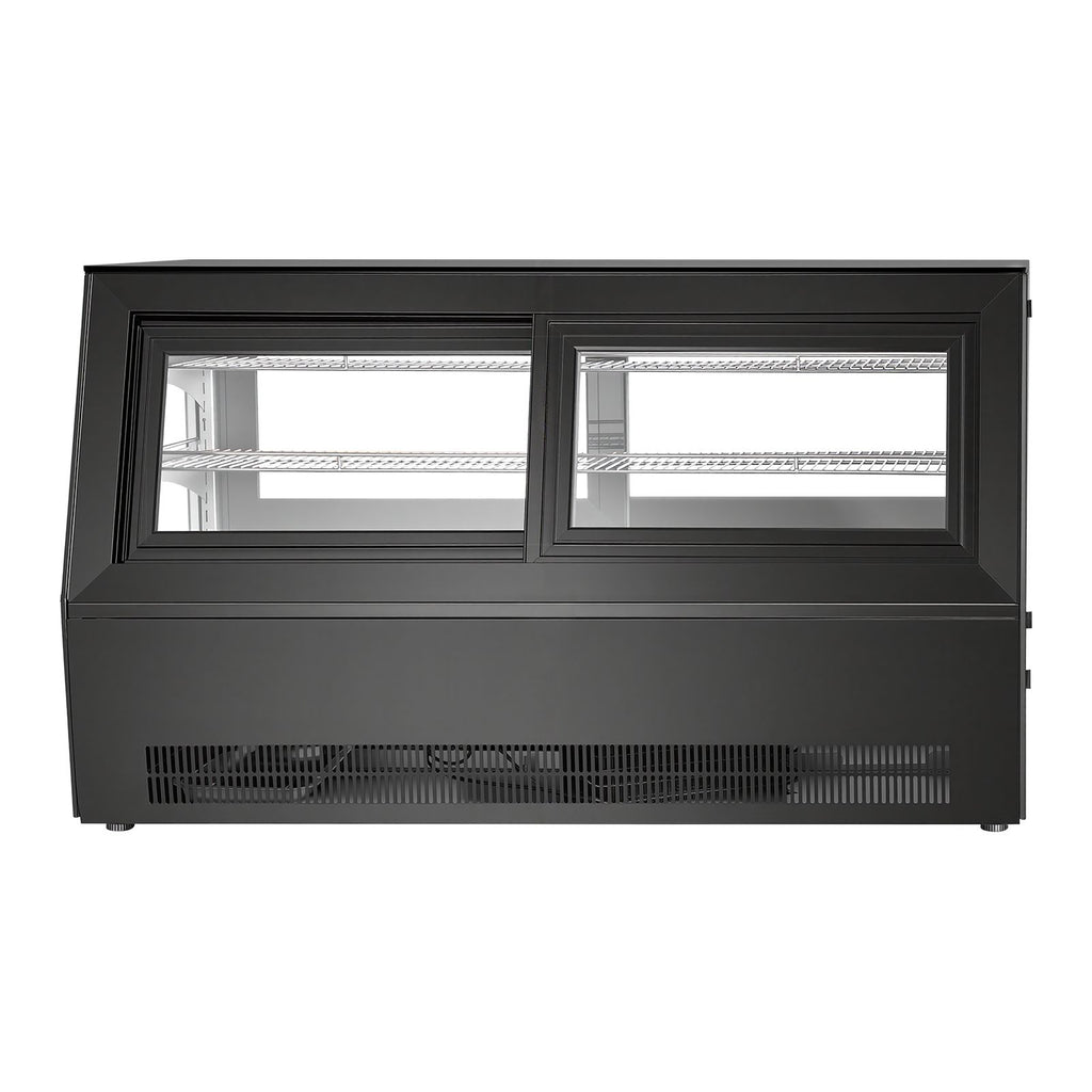 Refrigerated Display Case, 7.1 Cu.Ft./190L Countertop Pastry Display Case, 2-Tier Commercial Cake Refrigerator with LED Lighting, TURBO Cooling, Frost-Free Air-Cooling, for Bakery, Dessert Shop
