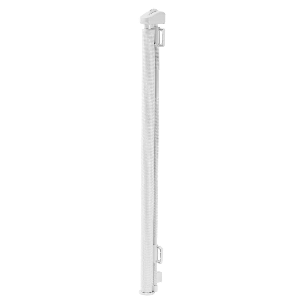 Retractable Baby Gate, Extends to 56.3 inch Wide, 31.3 inch Tall, with Security Lock, Easy to Use, Walk Through Without Tripping, Mesh Dog Gate for Stairs, Hallways, Indoor/Outdoor, White