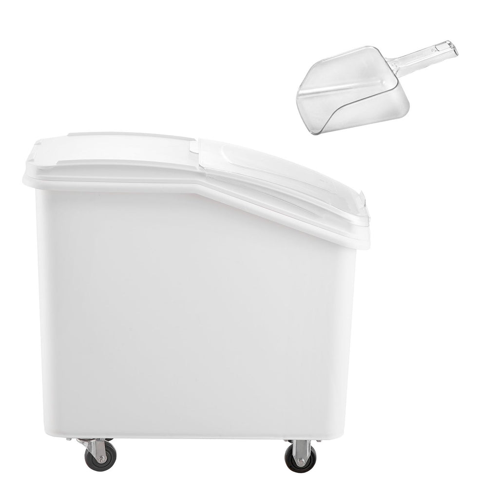 Rice Storage Container, 27Gallon/100L Capacity Large Dog Food Dispenser Bin, Kitchen Ingredient Grain Cereal Flour Bin, Pet food Containers with Wheels, Scoop, and Airtight Lid, 1 Pack image 2