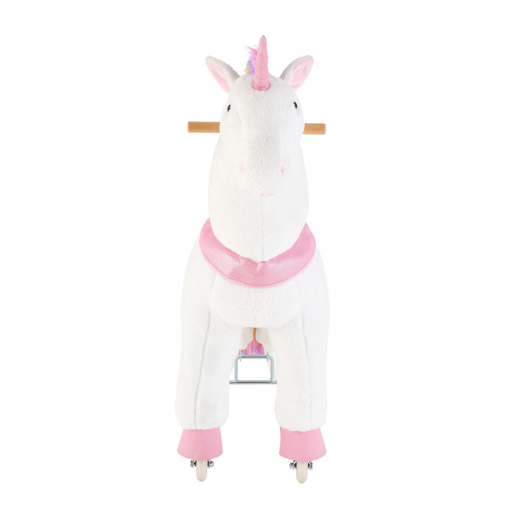 Ride On Horse, Riding Unicorn Toys for Kids, No Battery Required, Smooth Wheels with Anti-Roll Stop Ring, Upgraded Raised Seat, Handles, Sturdy Pedals, 176 lbs Max Load Capacity for Ages 6+