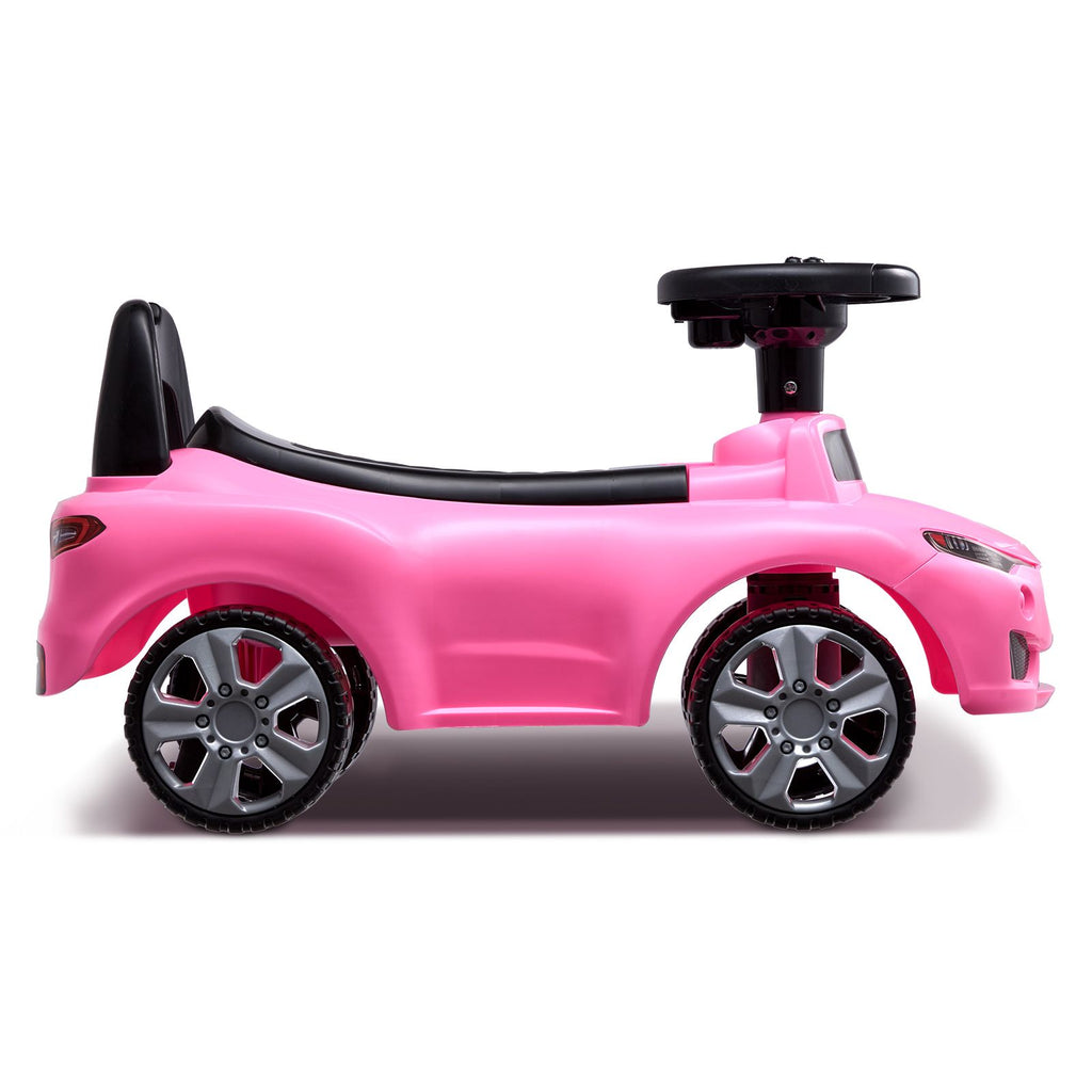 Ride On Push Car for Toddlers, Ages 1-3, Ride Racer, Sit to Stand Toddler Ride On Toy, Classic Kids Ride On Car with Music Steering Wheel & Under Seat Storage, Ride On Toy for Boys Girls, Pink