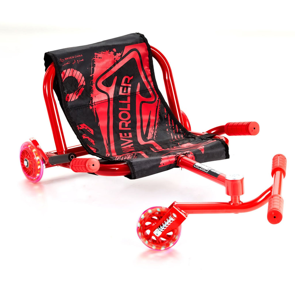 Ride on Scooter, Load Capacity of 198 lbs, Swing Side-to-Side for Amazing Ride Powered by Zig-Zag Motion, Ride on Drifting Toy for Ages 10+, Rides on Any Hard Surface for Indoor & Outdoor, Red