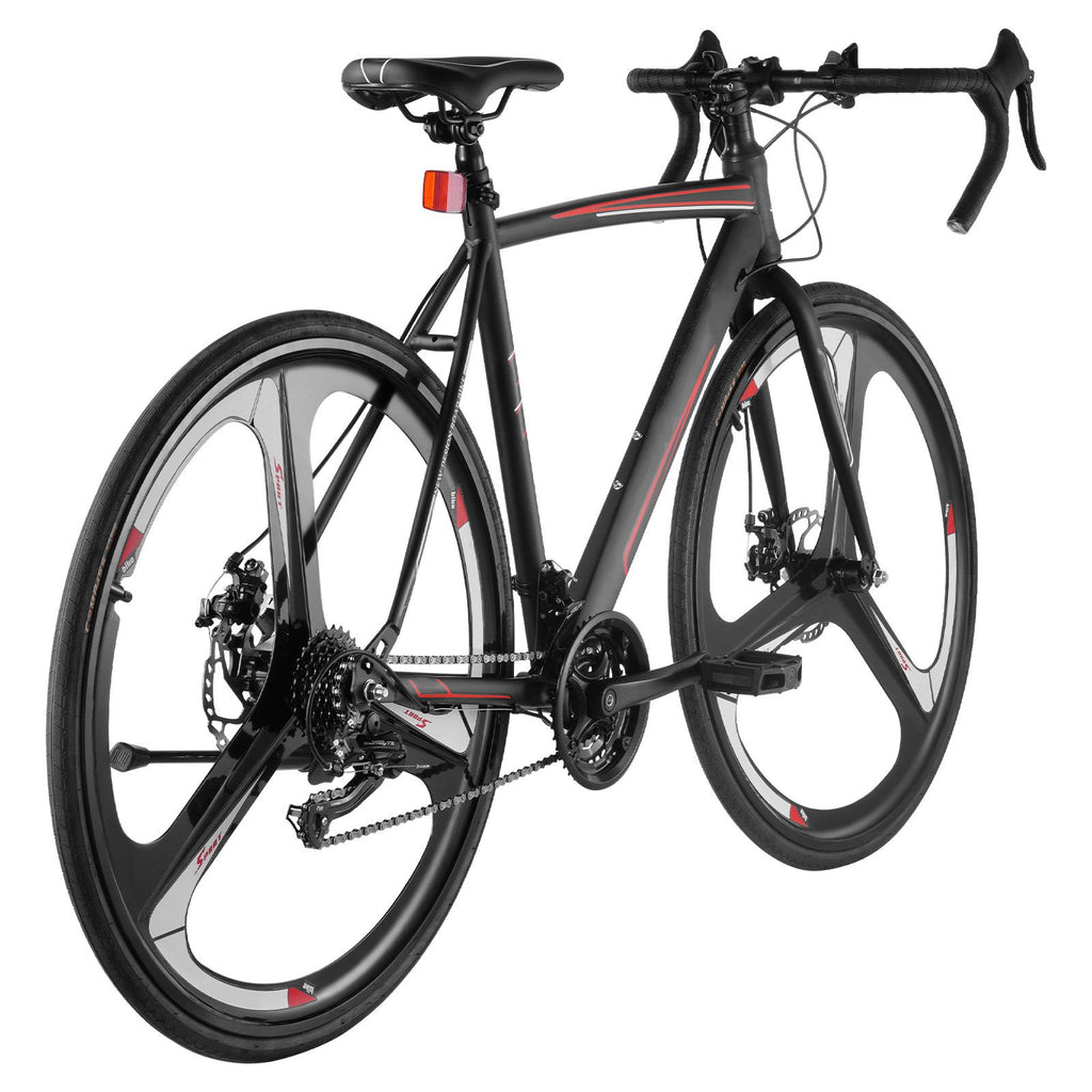 Road Bike, 700C Wheels Racing Bike, SHIMANO 21 Speeds Drivetrain System City Commuter Road Bicycle, Urban Adult Sport Bike with Carbon Steel Frame, Drop Bar, Disc Brake, for Men and Women image 2