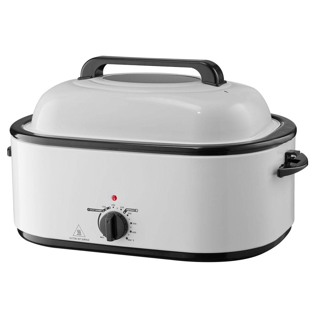 Roaster Oven, 26QT Electric Roasting Pan, 150-450 F Adjustable Temp Fast-Cooking Turkey Roaster with Cool-Touch Handle, Visible Self-Basting Lid, Defrost & Warm Function, Fits 30lb Turkey