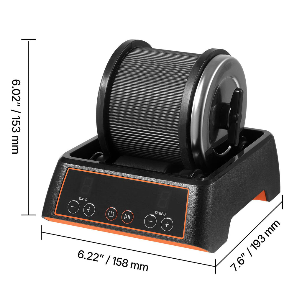 Rock Tumbler, 1 lb Rock Polishing Machine, Rocks Tumbling Kit with 4-Speed Adjustment, 1–9 Day Timer, Direct Drive Motor Rocks Polishing Kit for Rose Quartz, Amethyst, Quiet Operation image 2