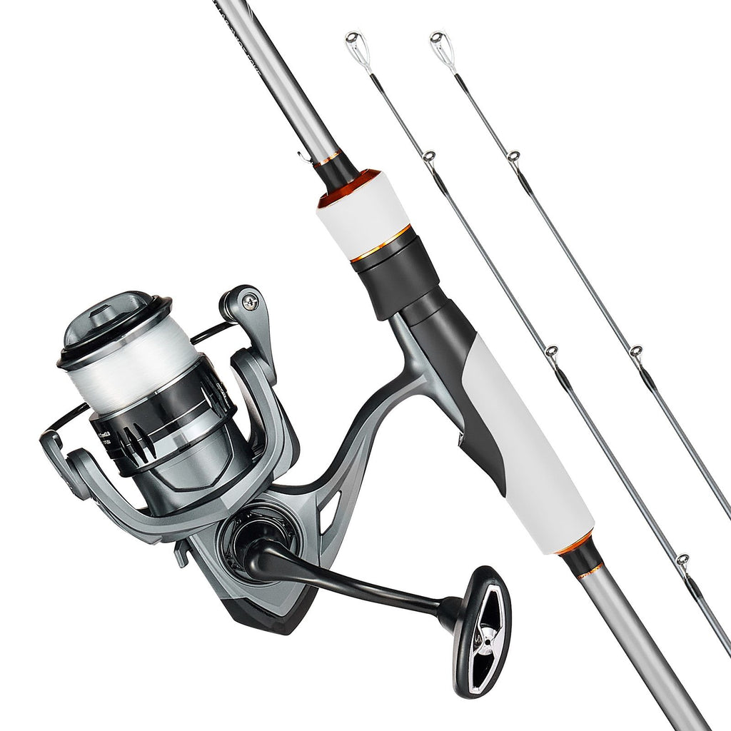 Rod and Fishing Reel Combo, IM7 Carbon Fiber Spinning Rod and Reel Combo, Bass Fishing Pole with 7 ft Two-Piece Rods, 7+1 Ball Bearings, EVA Handle, Stainless Steel Guides with Ceramic Rings